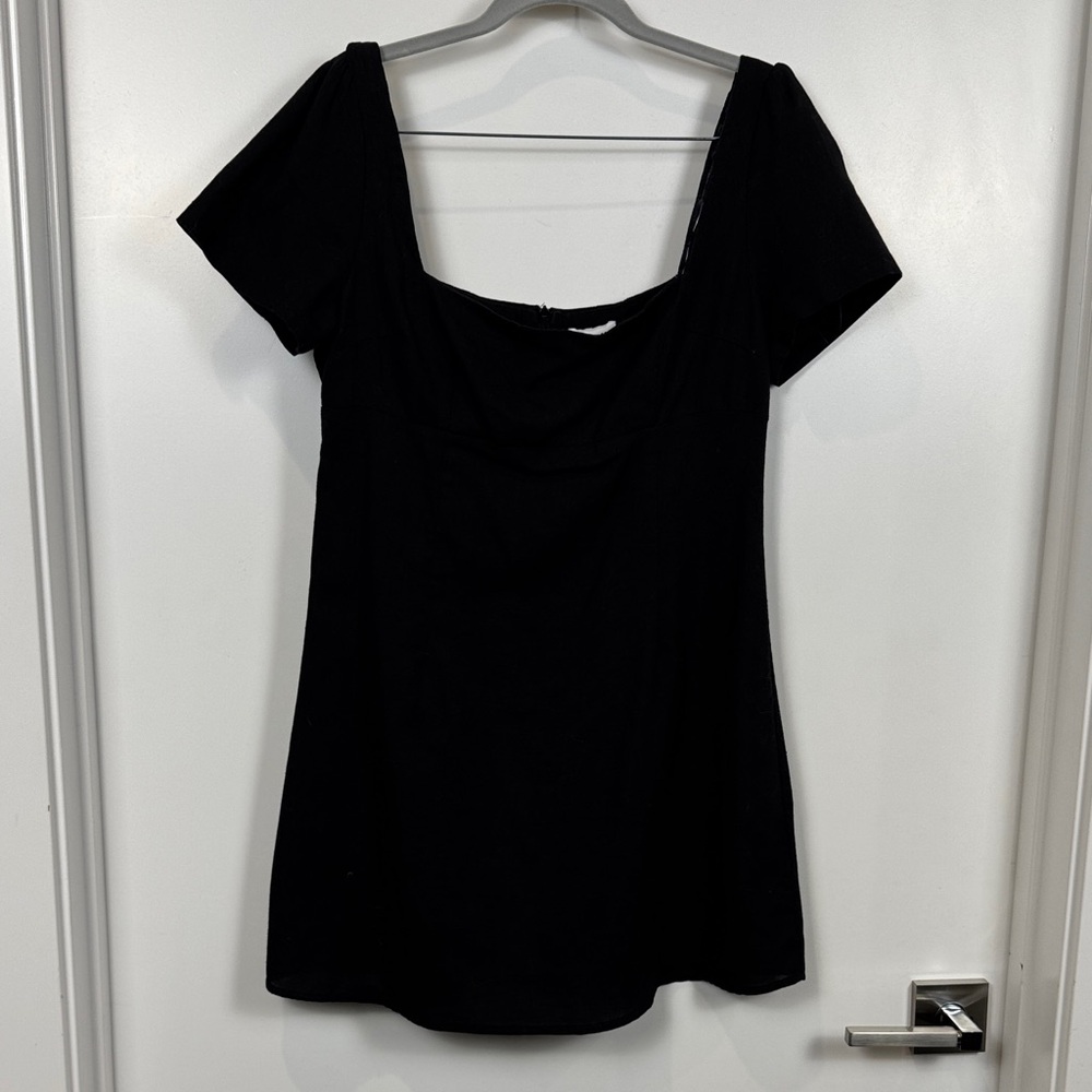 Princess Polly Black Short Sleeve Fit & Flare Dress